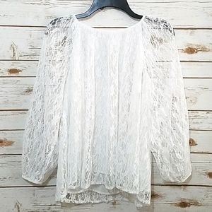 5/$30 🎀 LC Lauren Conrad | Romantic Gypsy Boho Lace Blouse